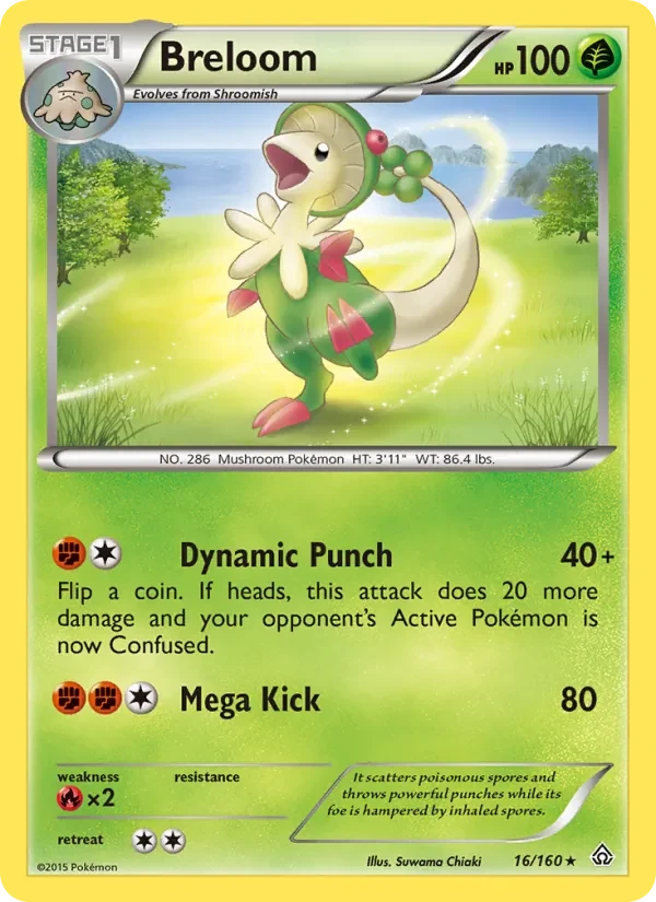 Breloom 16/160 Primal Clash Pokémon card