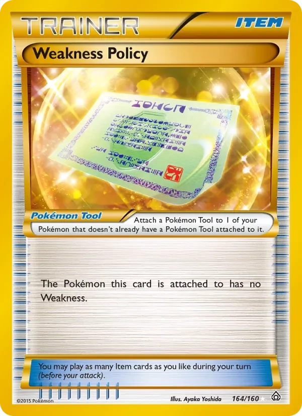 Weakness Policy 164/160 Primal Clash Pokémon card