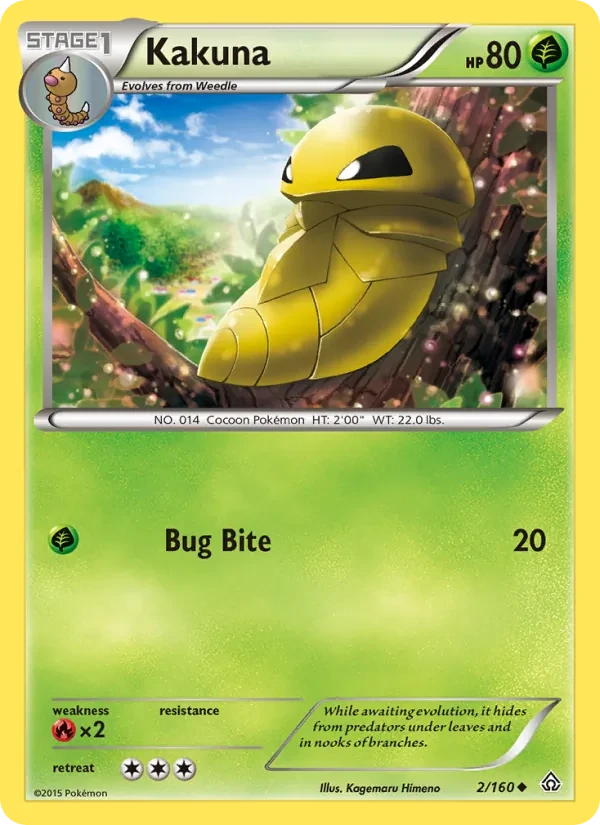 Kakuna 2/160 Primal Clash Pokémon Karte