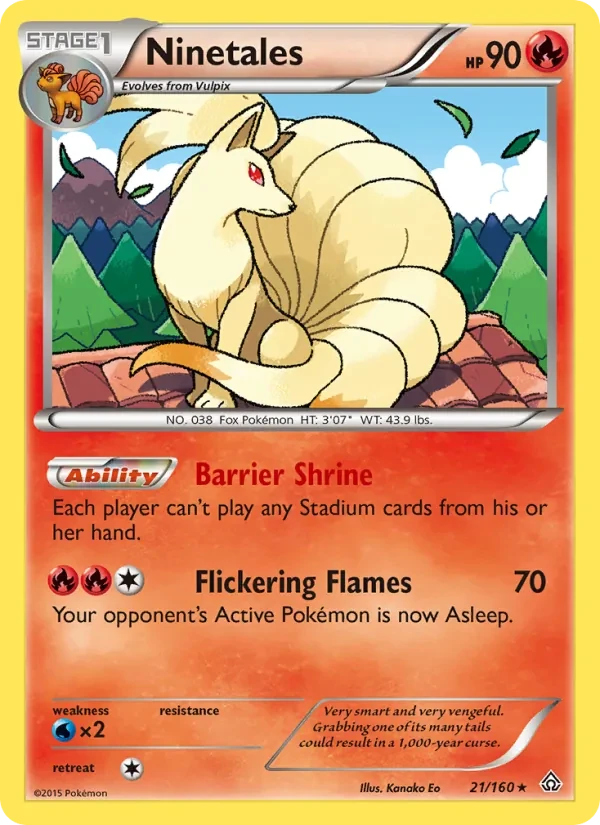 Ninetales 21/160 Primal Clash Pokémon card