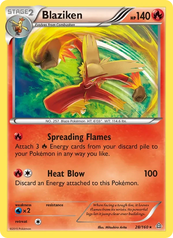 Blaziken 28/160 Primal Clash Pokémon card