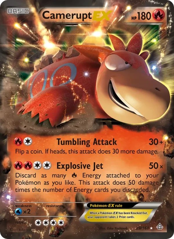 Camerupt EX 29/160 Primal Clash Pokémon card