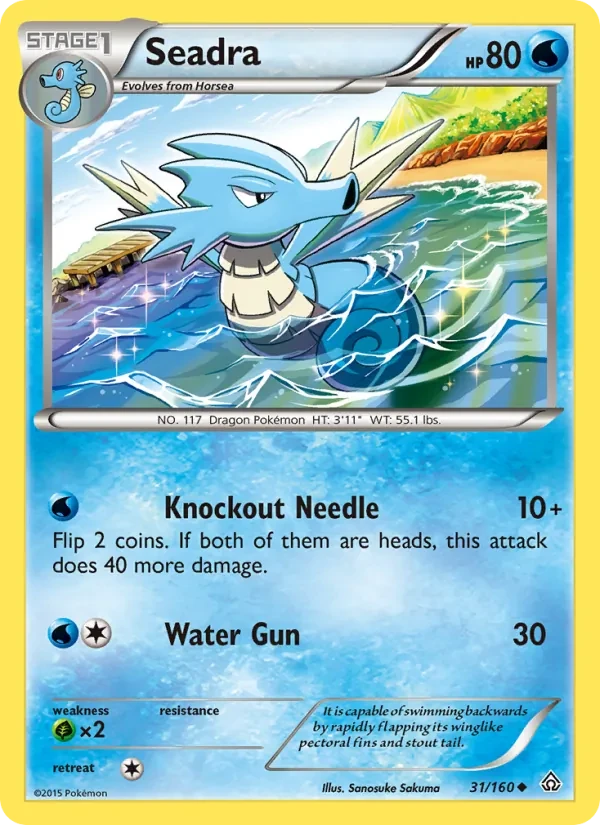 Seadra 31/160 Primal Clash Pokémon card