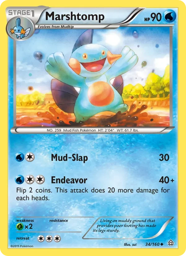 Marshtomp 34/160 Primal Clash Pokémon card