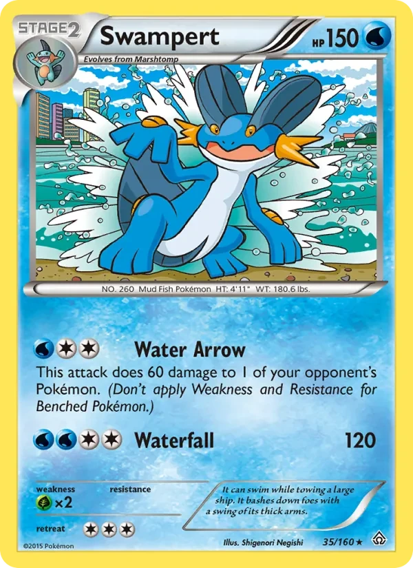 Swampert 35/160 Primal Clash Pokémon card
