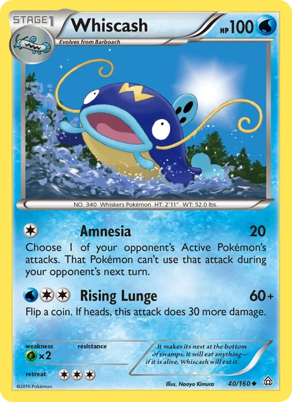 Whiscash 40/160 Primal Clash Pokémon card