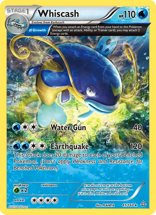 Whiscash 41/160 Primal Clash Pokémon card