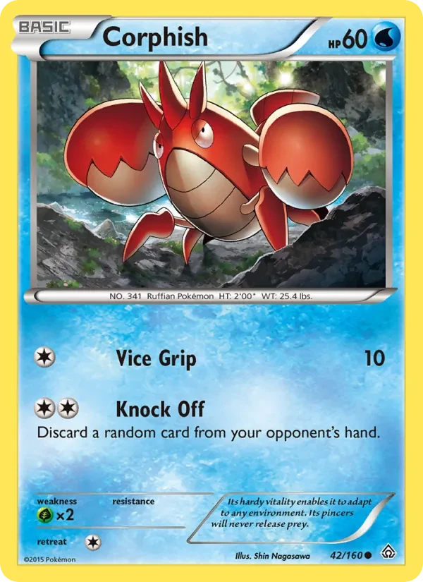 Corphish 42/160 Primal Clash Pokémon card