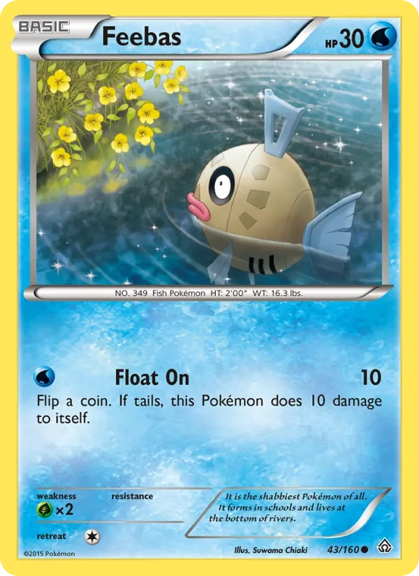 Feebas 43/160 Primal Clash Pokémon Karte