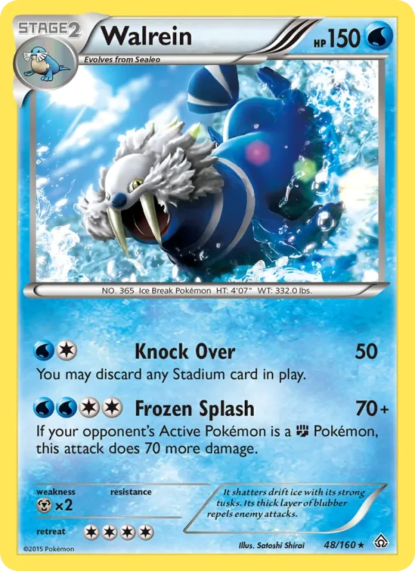 Walrein 48/160 Primal Clash Pokémon card