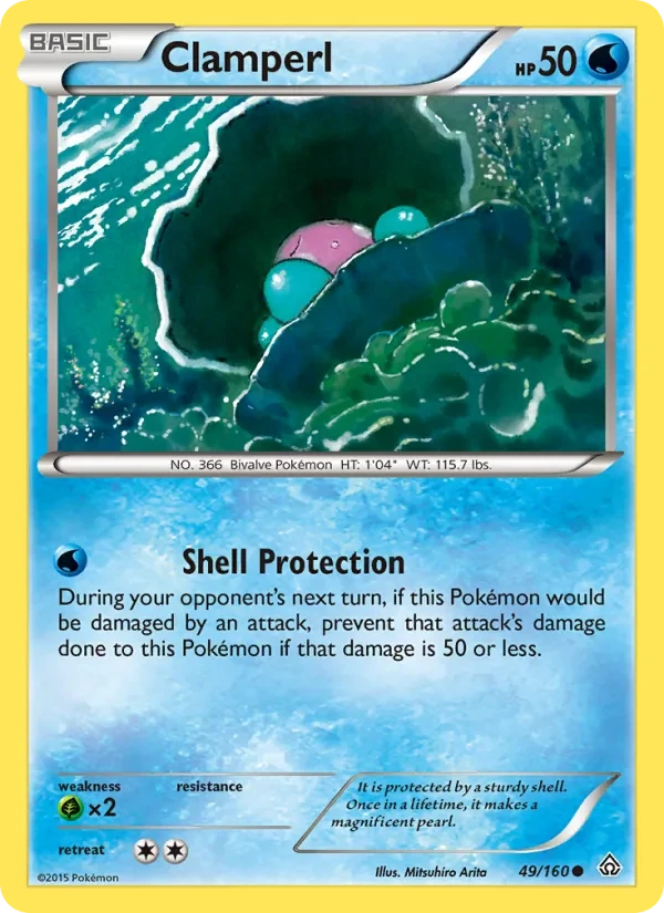 Clamperl 49/160 Primal Clash Pokémon card