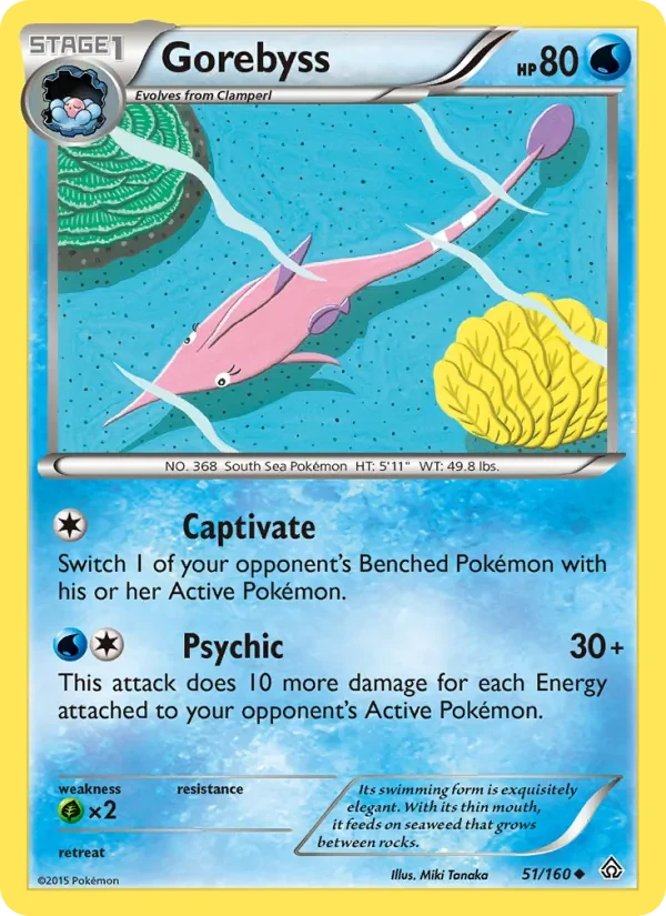 Gorebyss 51/160 Primal Clash Pokémon card