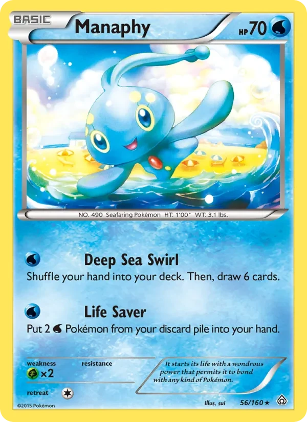Manaphy 56/160 Primal Clash Pokémon card
