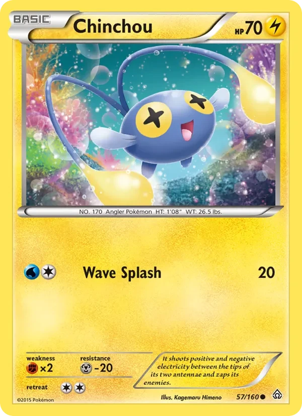 Chinchou 57/160 Primal Clash Pokémon Karte