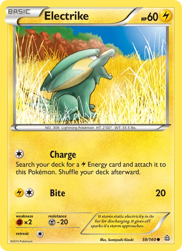 Electrike 59/160 Primal Clash Pokémon card