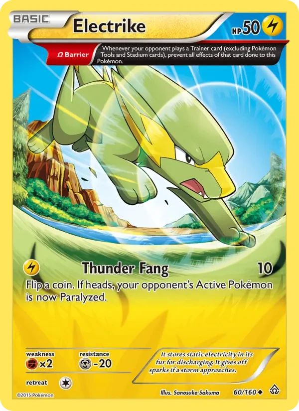Electrike 60/160 Primal Clash Pokémon card