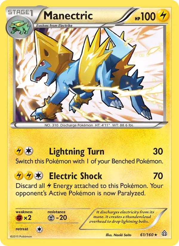 Manectric 61/160 Primal Clash Pokémon card