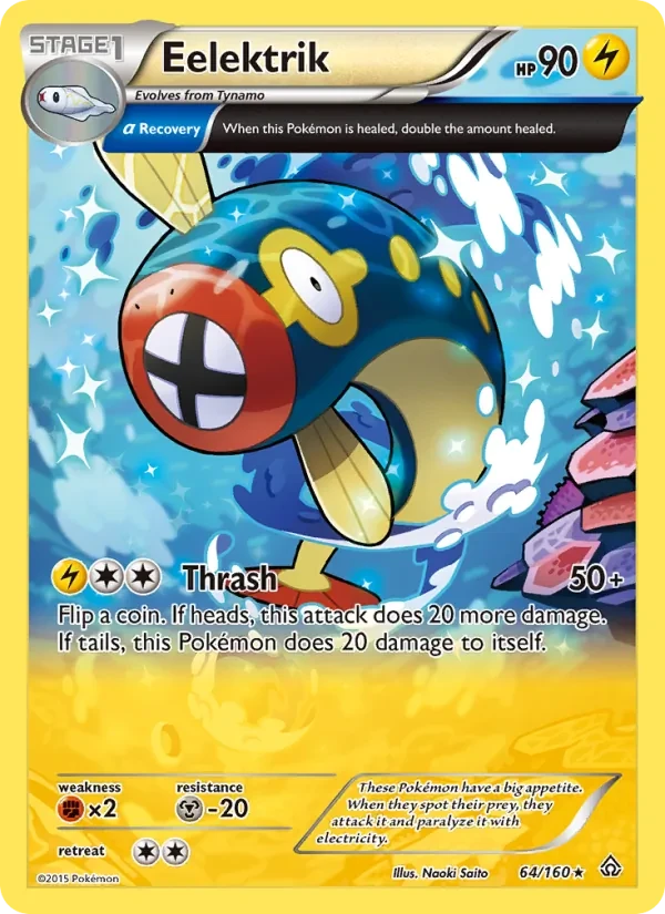 Eelektrik 64/160 Primal Clash Pokémon card