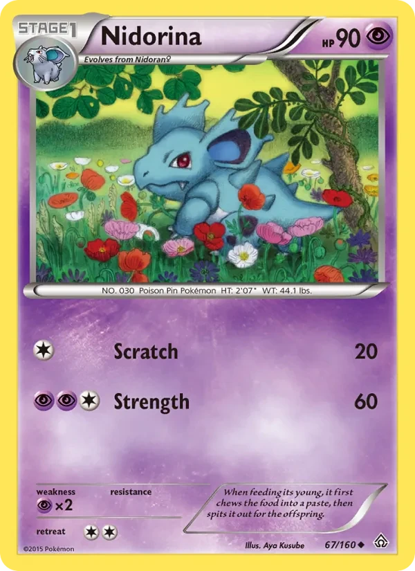 Nidorina 67/160 Primal Clash Pokémon card