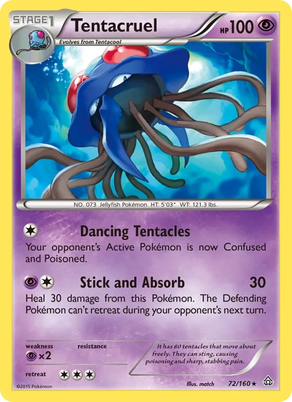 Tentacruel 72/160 Primal Clash Pokémon card