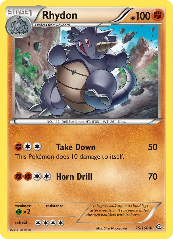 Rhydon 75/160 Primal Clash Pokémon card