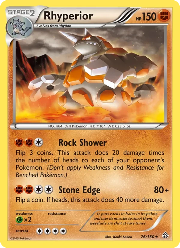 Rhyperior 76/160 Primal Clash Pokémon card