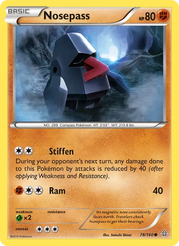 Nosepass 78/160 Primal Clash Pokémon card