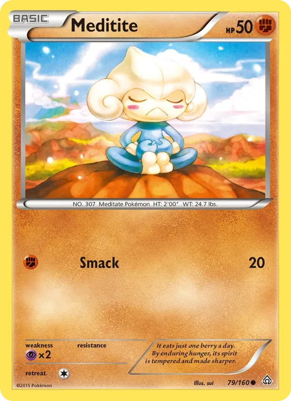 Meditite 79/160 Primal Clash Pokémon card