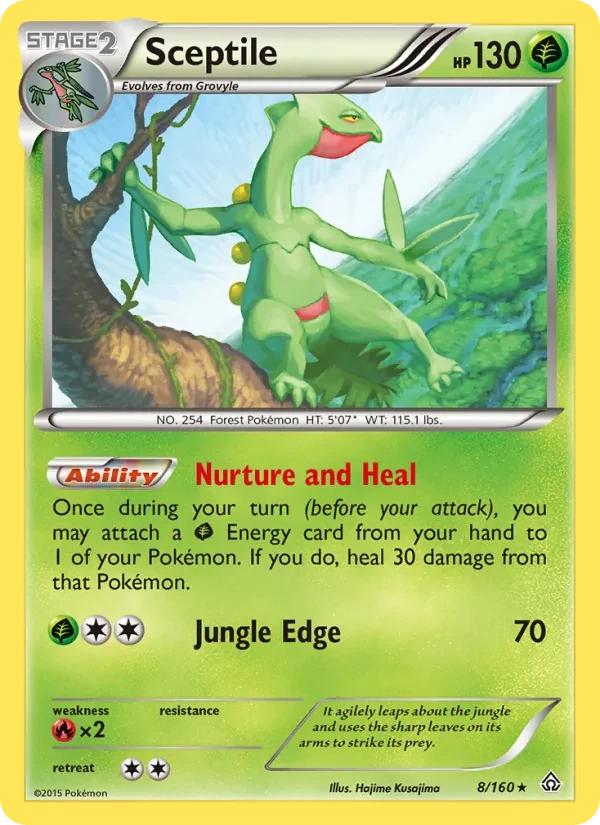 Sceptile 8/160 Primal Clash Pokémon card
