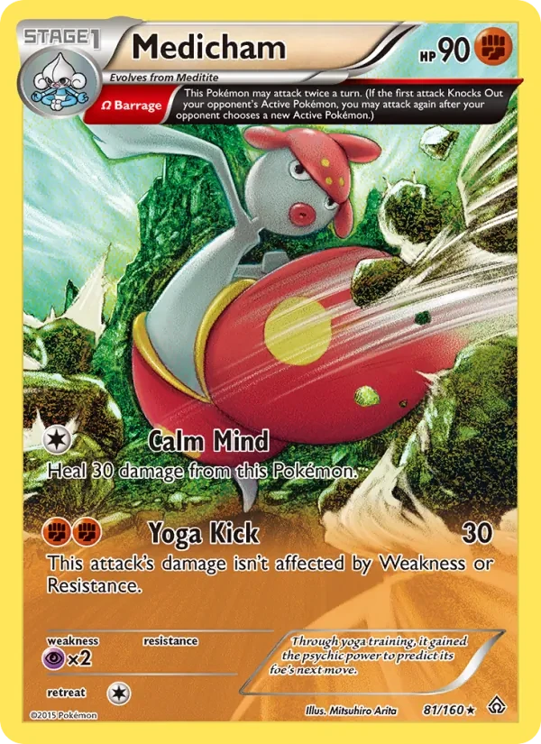 Medicham 81/160 Primal Clash Pokémon card