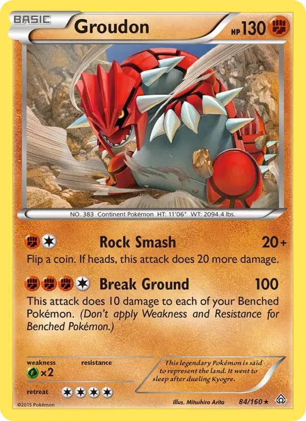 Groudon 84/160 Primal Clash Pokémon card