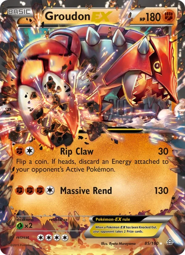 Groudon EX 85/160 Primal Clash Pokémon card