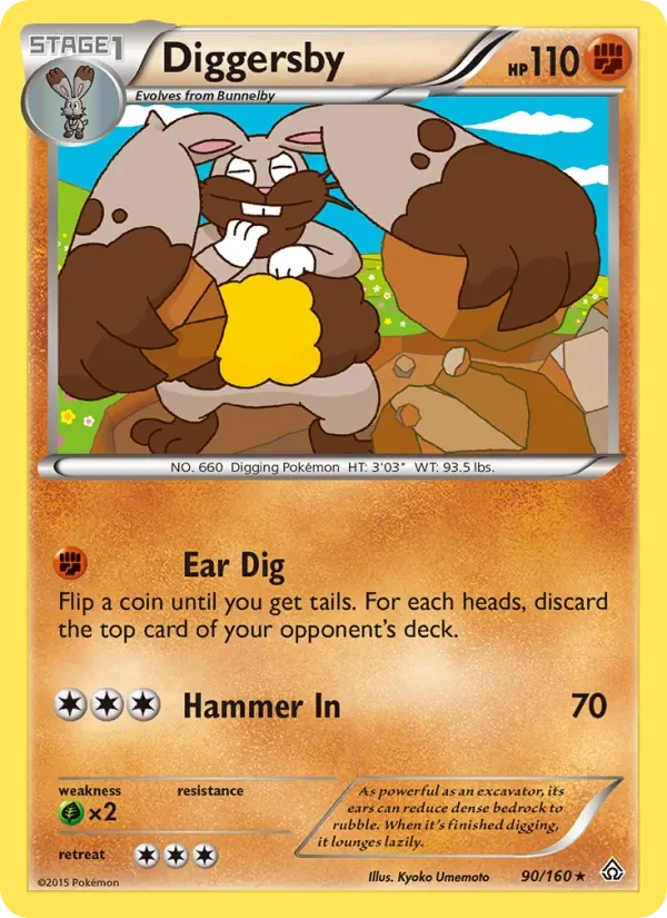 Diggersby 90/160 Primal Clash Pokémon card