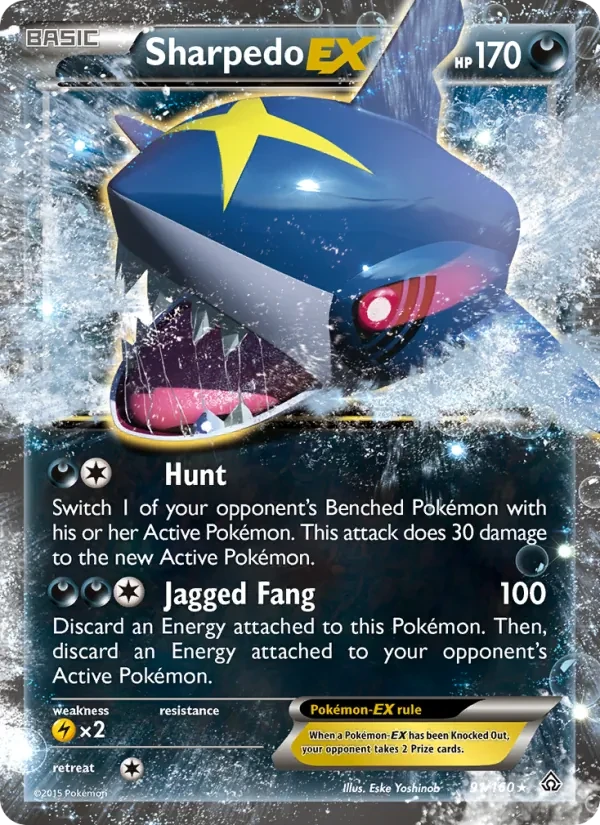 Sharpedo EX 91/160 Primal Clash Pokémon card