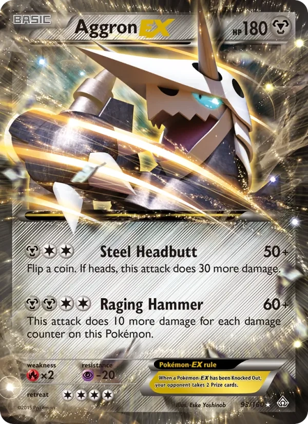Aggron EX 93/160 Primal Clash Pokémon card