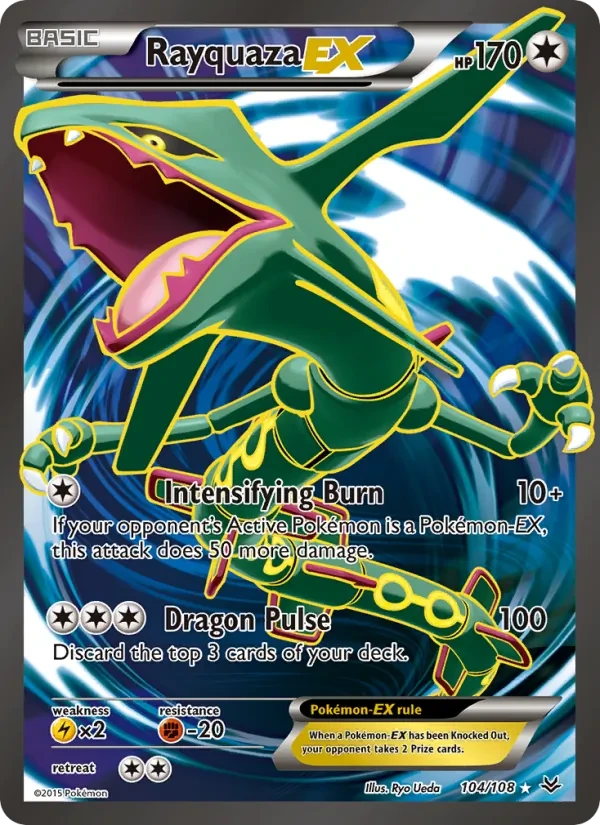 Rayquaza EX 104/108 Roaring Skies Pokémon card