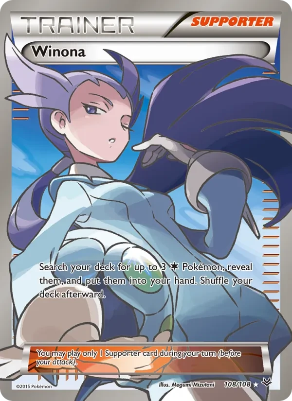 Winona 108/108 Roaring Skies Pokémon card