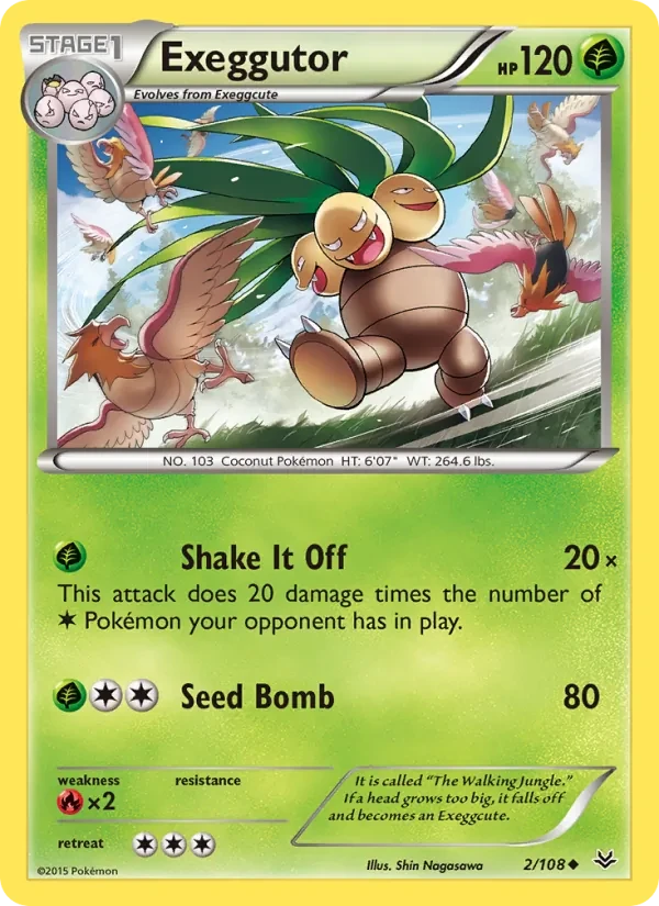Exeggutor 2/108 Roaring Skies Pokémon card