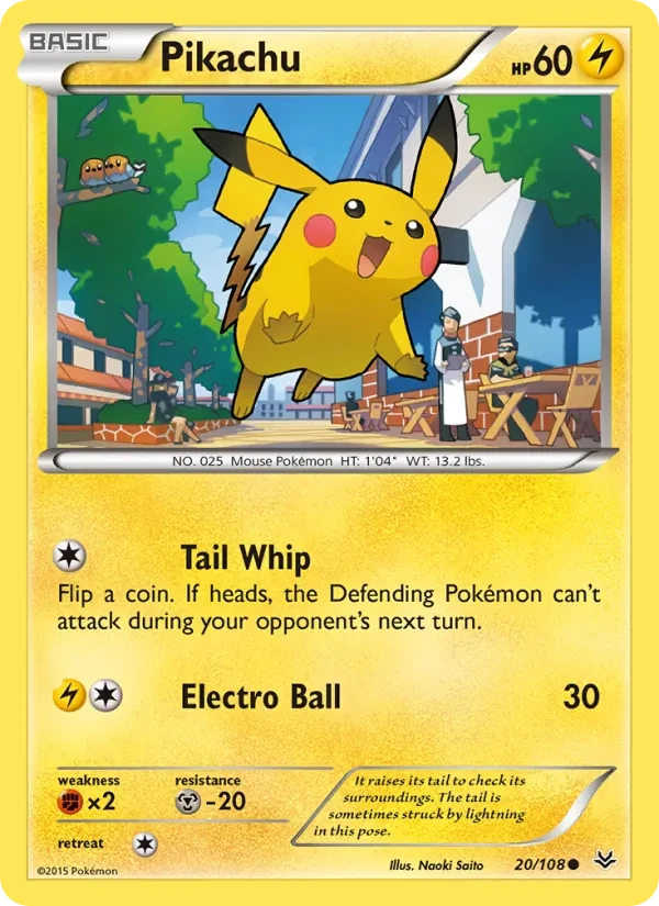 Pikachu 20/108 Roaring Skies Pokémon card