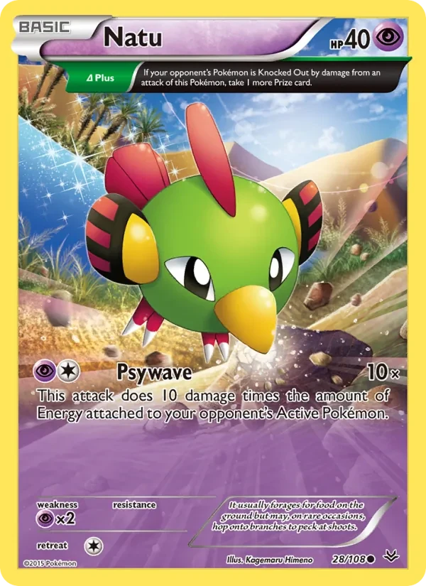 Natu 28/108 Roaring Skies Pokémon card