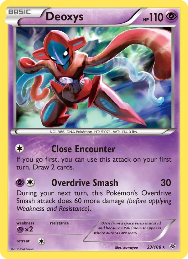 Deoxys 33/108 Roaring Skies Pokémon card