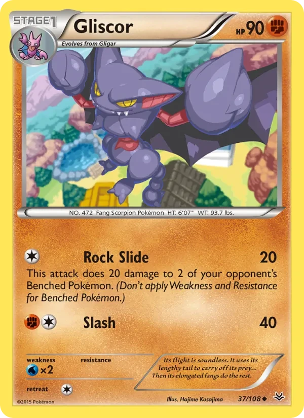 Gliscor 37/108 Roaring Skies Pokémon card
