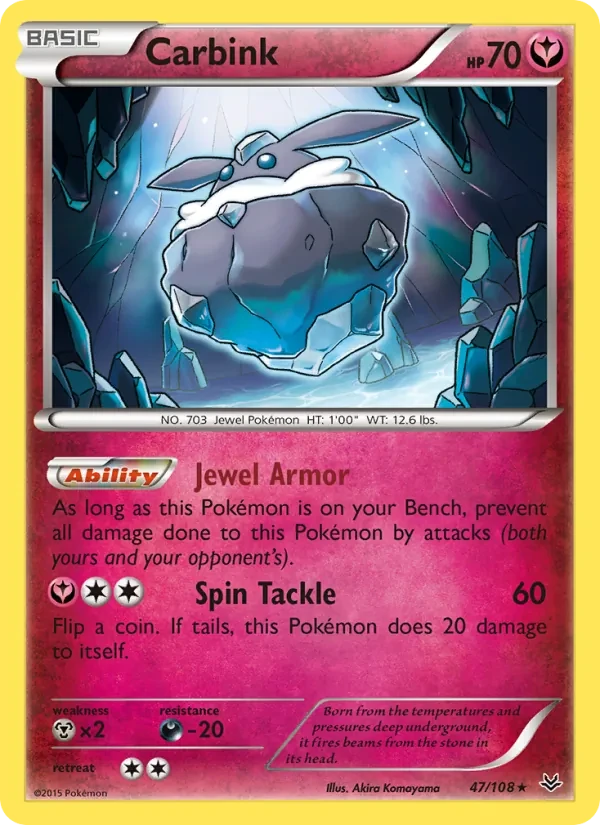 Carbink 47/108 Roaring Skies Pokémon card