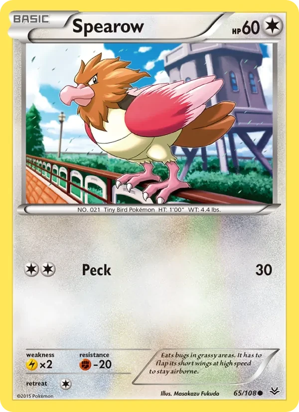 Spearow 65/108 Roaring Skies Pokémon card