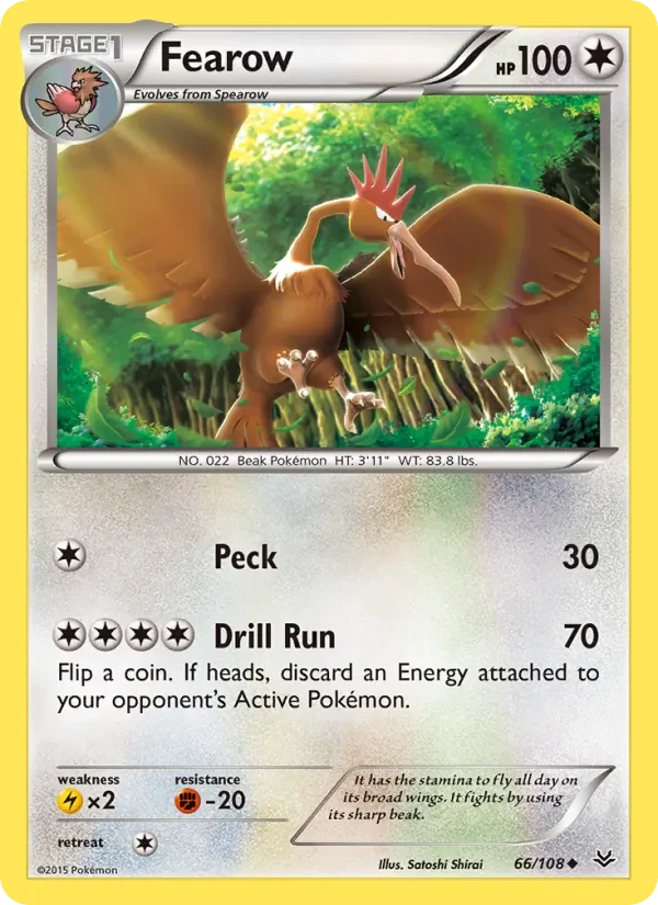 Fearow 66/108 Roaring Skies Pokémon card