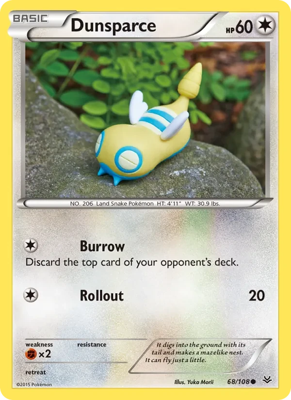 Dunsparce 68/108 Roaring Skies Pokémon card