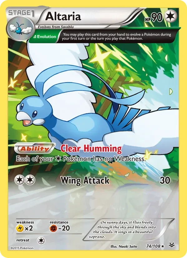 Altaria 74/108 Roaring Skies Pokémon card