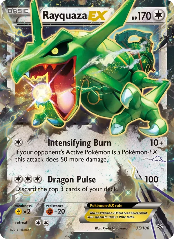 Rayquaza EX 75/108 Roaring Skies Pokémon Karte