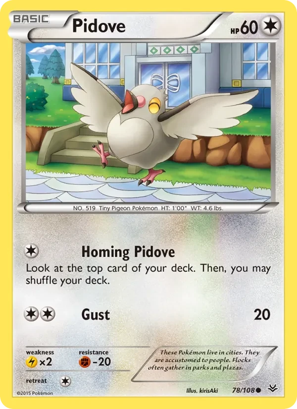 Pidove 78/108 Roaring Skies Pokémon card