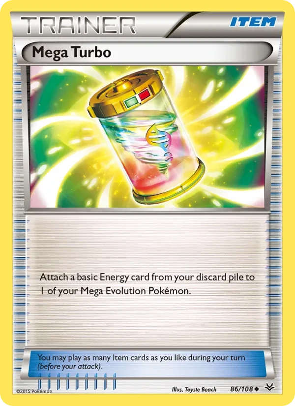 Mega Turbo 86/108 Roaring Skies Pokémon card